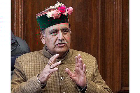 Himachal Assembly Speaker addresses the press