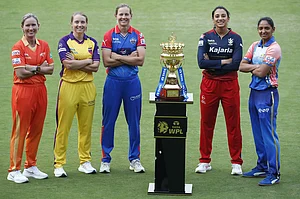 (Photo: X/ @rcbianswomen) : WPL: Season 2 captains pose for a picture