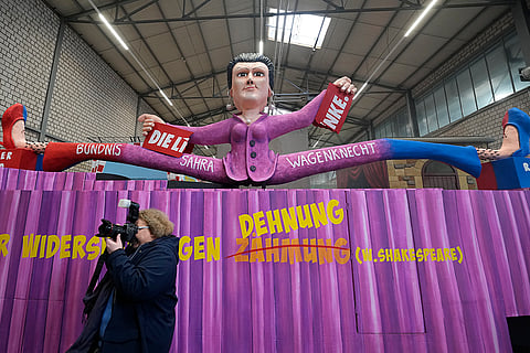 Presentation of floats for the annual Rose Monday Parade