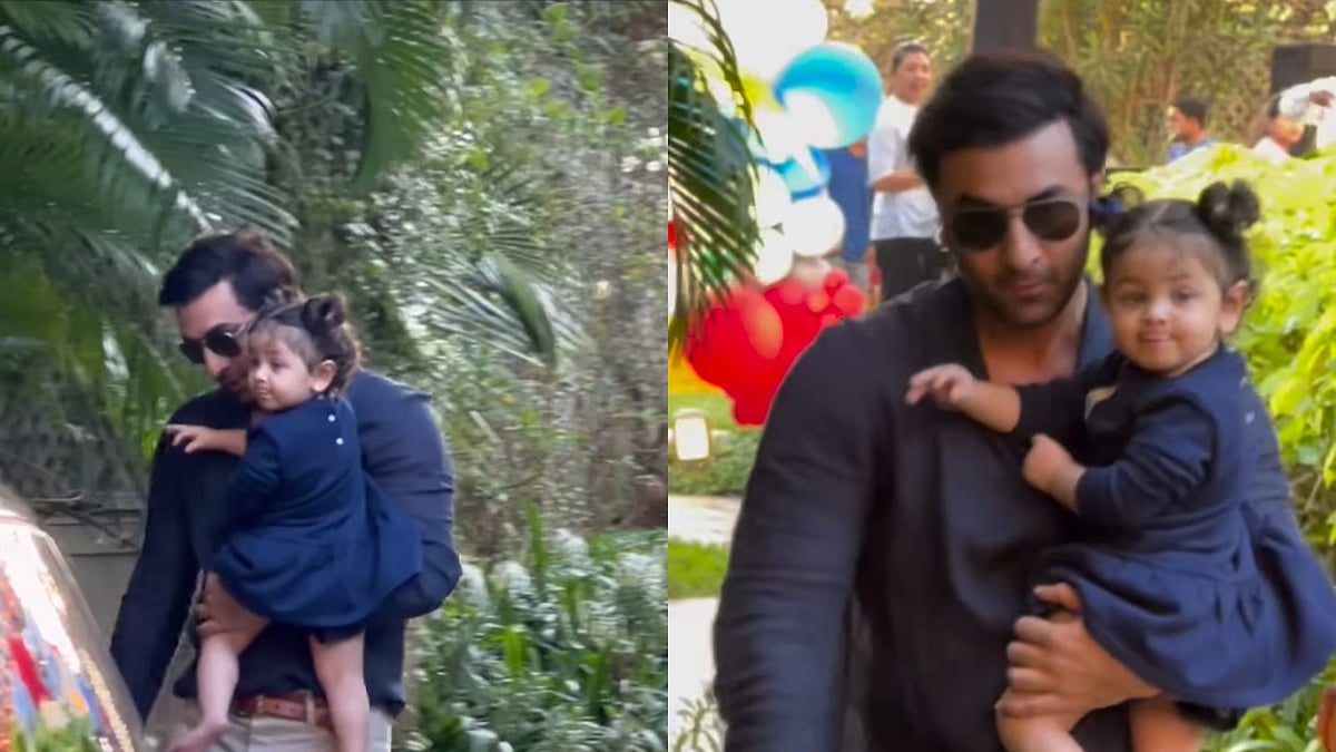 Ranbir Kapoor and Raha at Jeh's birthday