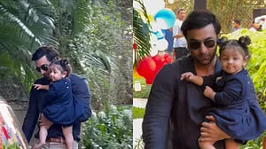 Ranbir Kapoor and Raha at Jeh's birthday