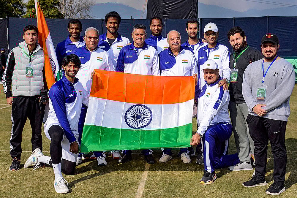 | Photo: PTI : Davis Cup Tennis 2024: Pakistan vs India