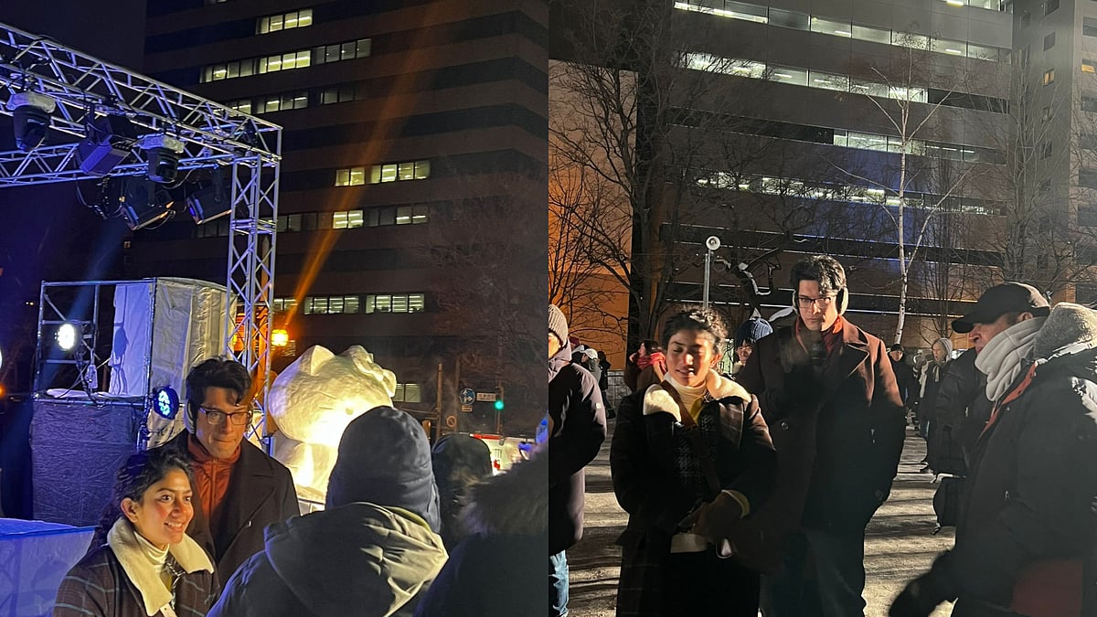 Sai Pallavi, Junaid Khan in Japan enjoying snow festival
