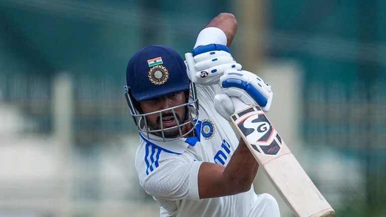 India's Dhruv Jurel plays a shot during their fourth Test against England in Ranchi on February 26, 2024. - AP