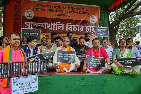 BJP protest over Sandeshkhali incident