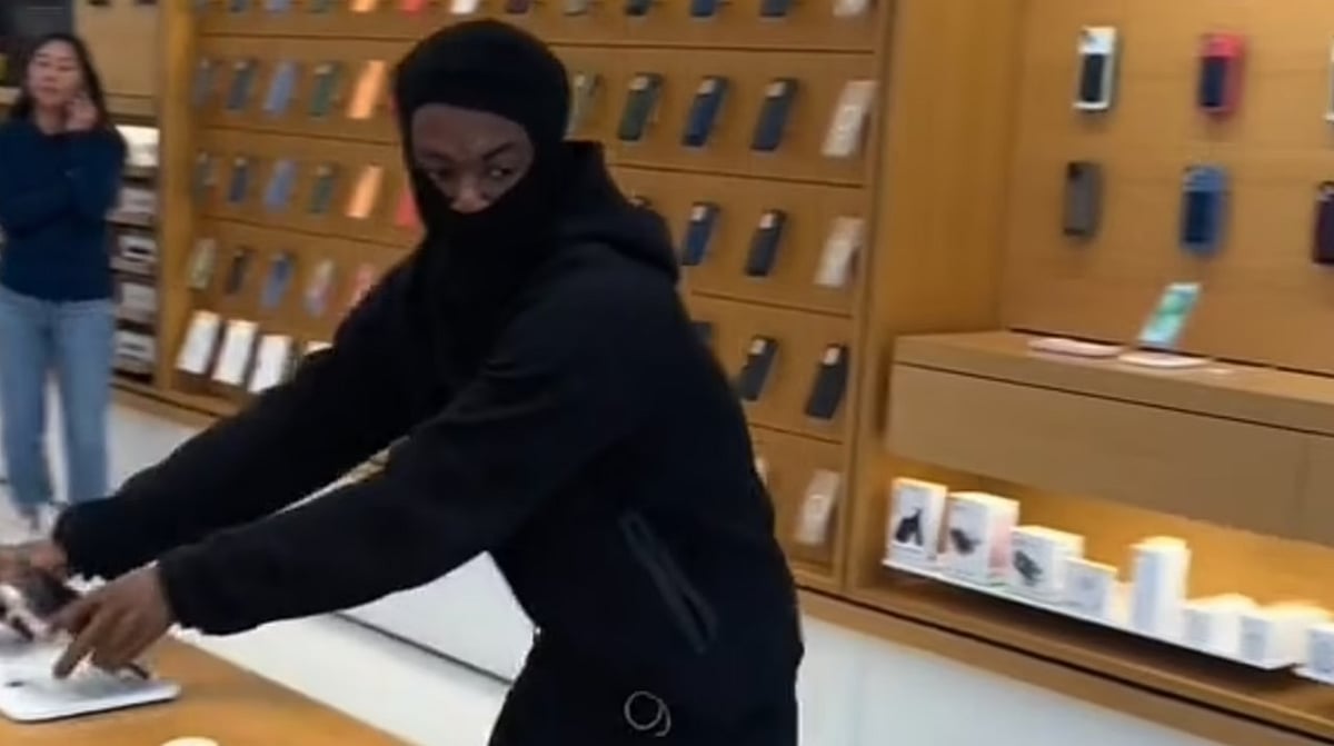 Mims made off with approximately 50 iPhones valued at a staggering $49,230.