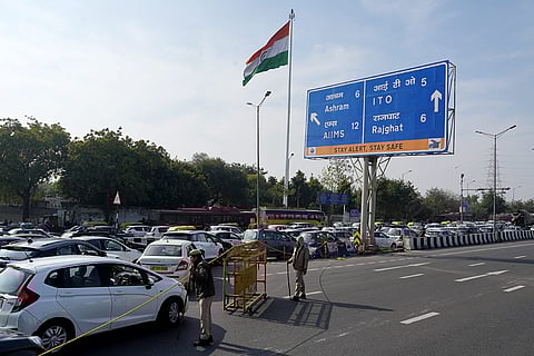 Traffic jam at NH 24 in Delhi