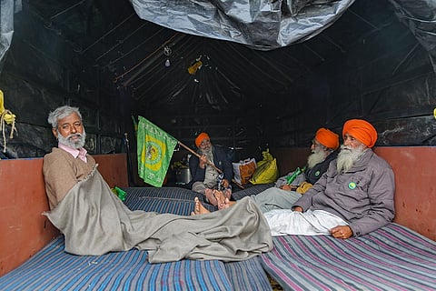 Farmers march: Farmers at Punjab border