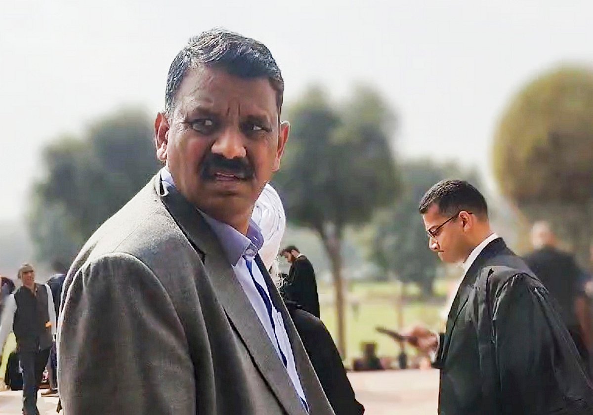 PTI : Anil Masih, Returning Officer for Chandigarh mayoral election, at the Supreme Court for a hearing in the alleged tampering in the election, in New Delhi, Monday