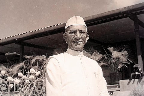 Morarji Desai at All India Rashtra Sewa Dal meet at Hadapsar, Pune in the late 50s