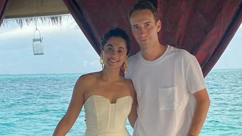 Taapsee Pannu with Mathias Boe