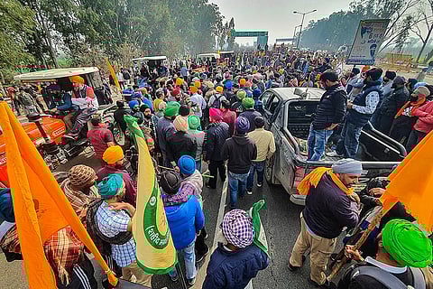 Farmers march: Security at Haryana border