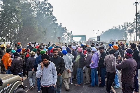 Farmers march: Security at Haryana border
