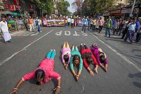 Upper primary teachers aspirants rally in Kolkata