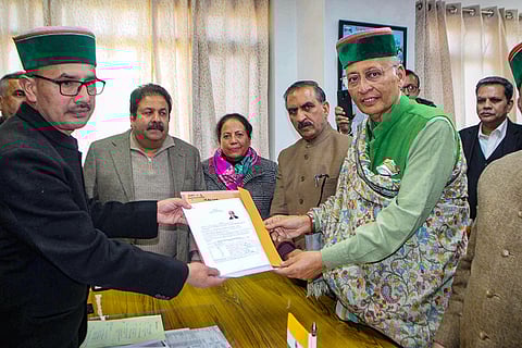 Abhishek Manu Singhvi files nomination for RS