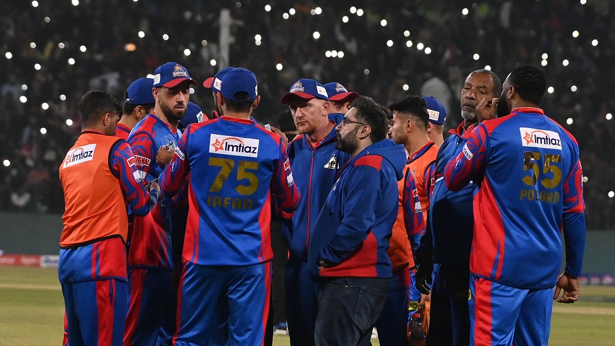 (Photo: X|Karachi Kings)  : Karachi Kings in action for PSL 2024 match.