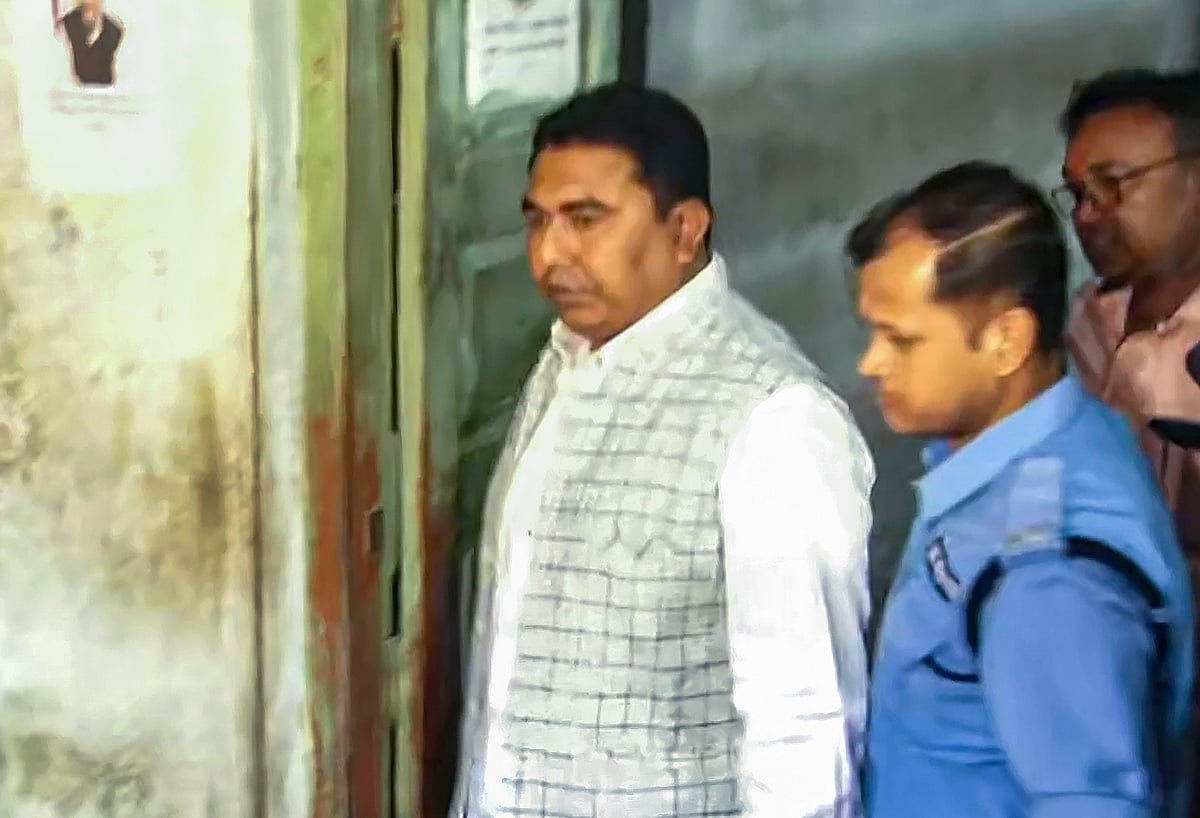 PTI : North 24 Parganas: Trinamool Congress leader Sheikh Shahjahan, accused of sexual violence and land grabbing in Sadeshkhali village, comes out after he was produced at the Basirhat court, in North 24 Parganas, Thursday, Feb. 29, 2024.
