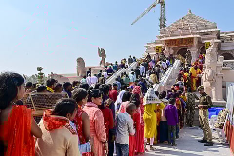 Devotees at Ram temple