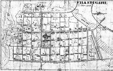 The plan for Chandigarh in 1951