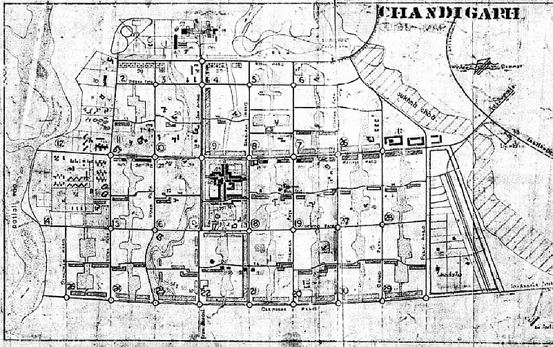 The plan for Chandigarh in 1951