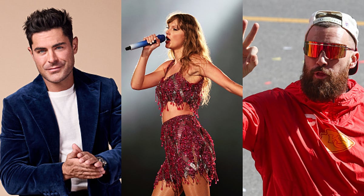 Getty Images : Zac Efron, Taylor Swift And Travis Kelce