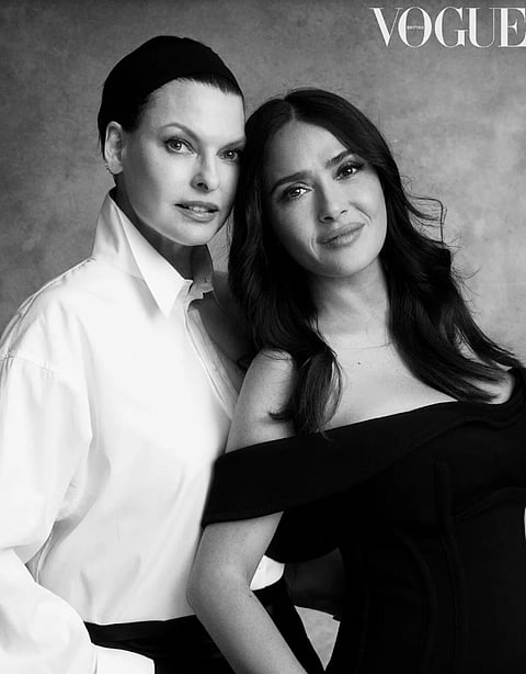 Linda Evangelista and Salma Hayek