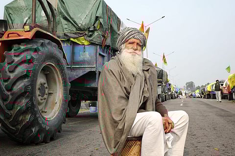 Farmers protest at Shambhu Border