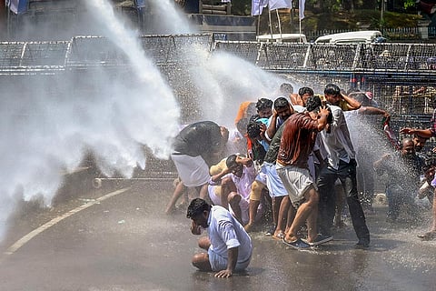 Youth Congress protest in Thiruvananthapuram