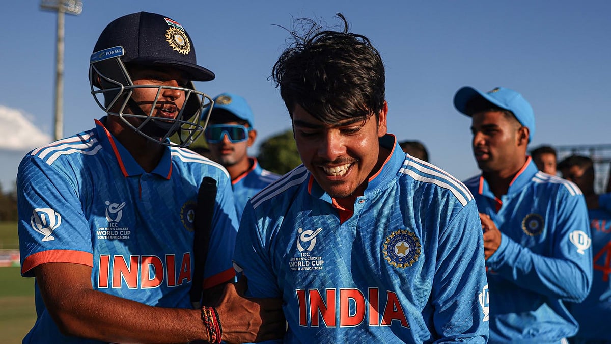 Photo: ICC : India beat hosts South Africa by two wickets in the semi-finals to enter the ICC Under-19 Cricket World Cup 2024 title clash in Benoni.