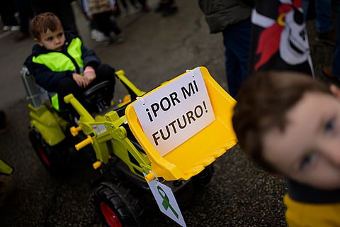 Spain farmers protest