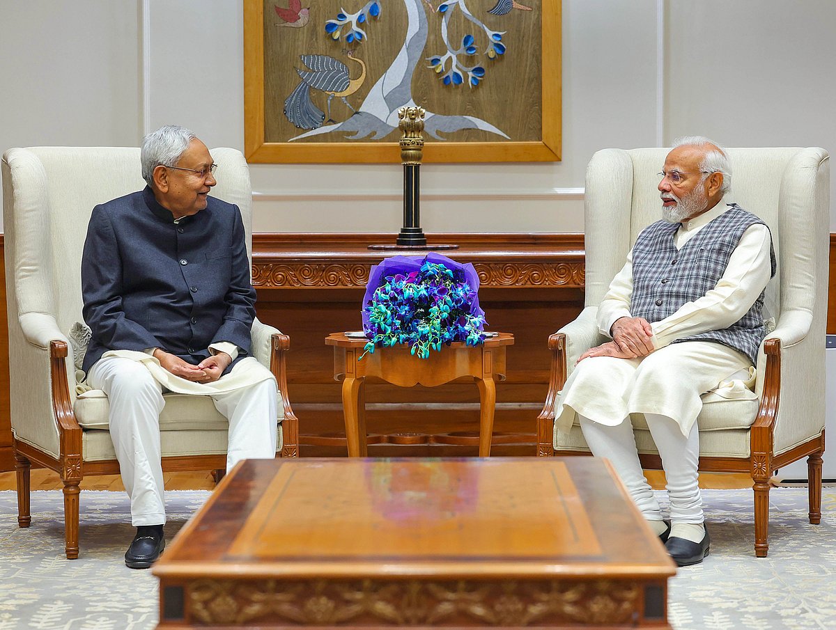 PTI : Bihar CM Nitish Kumar met with PM Modi|