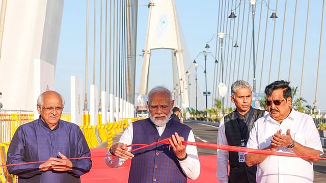 PM Modi Inaugurates Sudarshan Setu, India's Longest Cable-Stayed Bridge