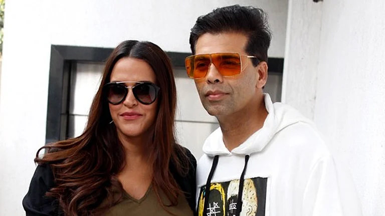 Neha Dhupia With Karan Johar - Google