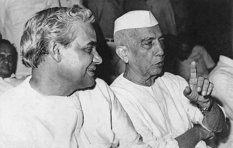 PTI : 1982 photo, former prime ministers Charan Singh (R) and Atal Bihari Vajpayee. Singh will be honoured with the Bharat Ratna, the country's highest civilian award