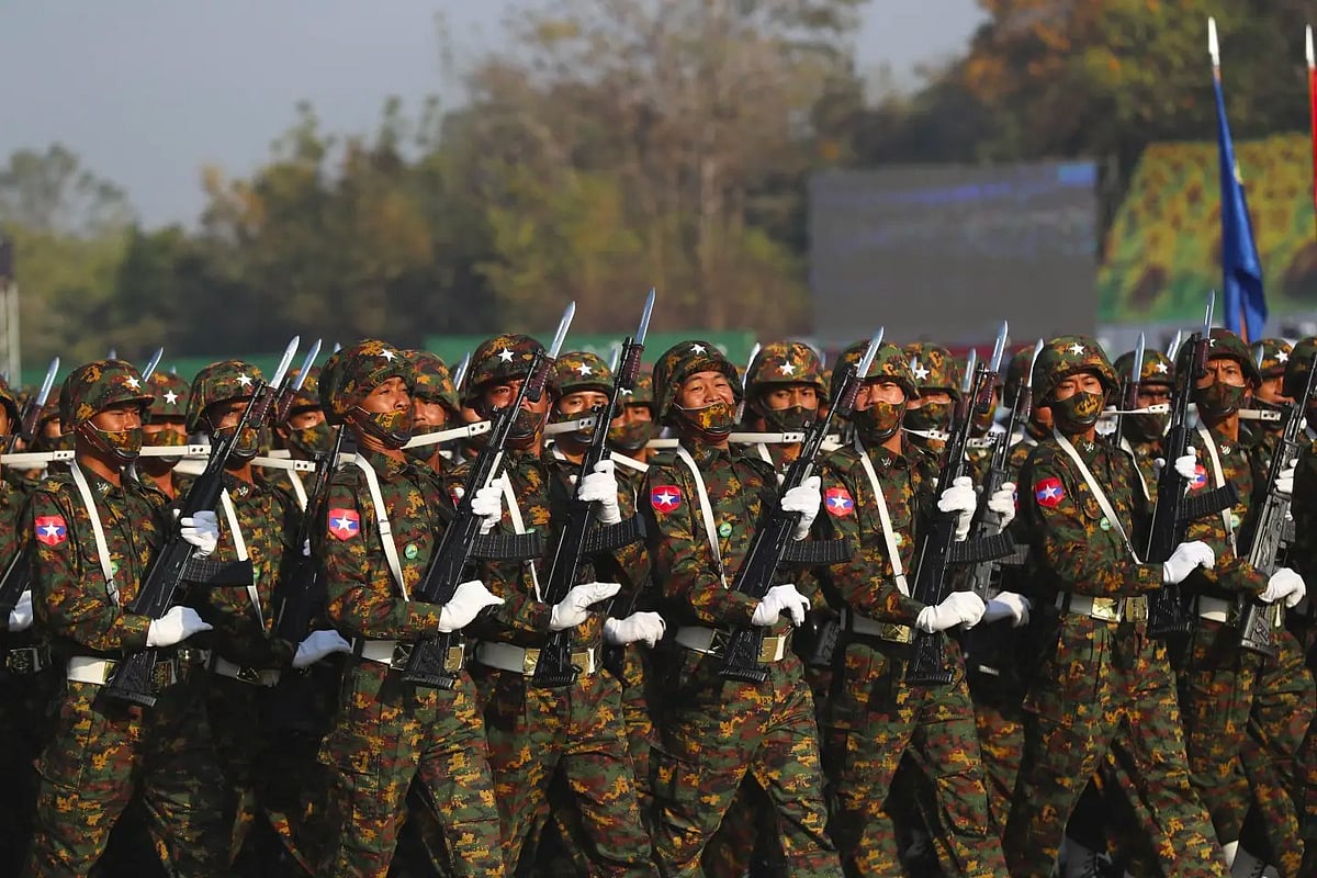 AP  : Myanmar's military is now estimated to control less than half the country| 