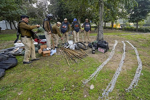 Farmers protest march: Security in Delhi
