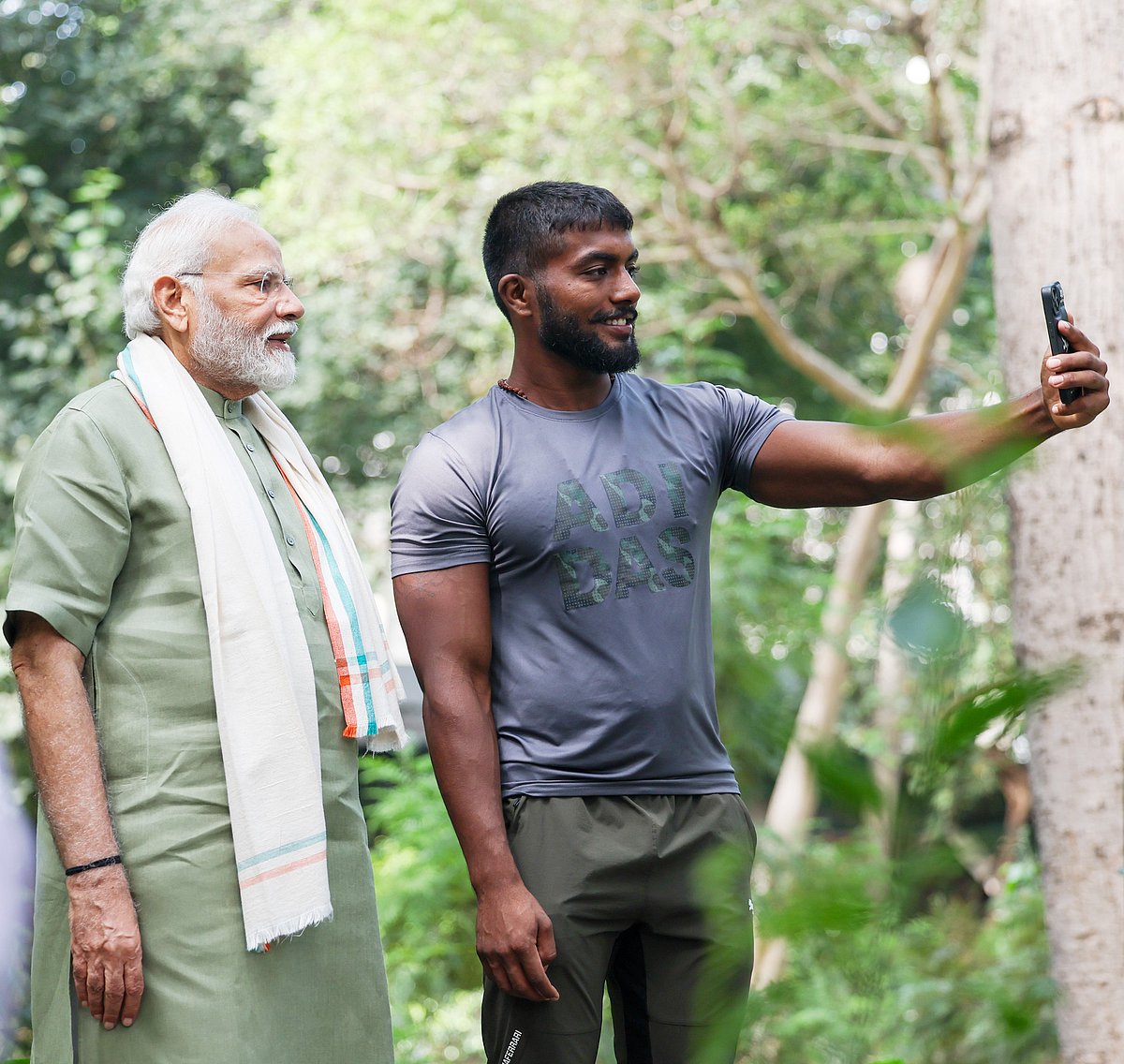 Wrestler and fitness influencer Ankit Baiyanpuria with Prime Minister Narendra Modi - null