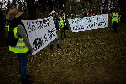 Spain farmers protest