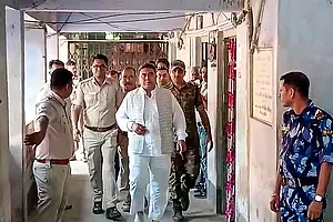 | Photo: PTI : BJP dubbed the arrest of Shajahan Sheikh as a legal protection given to him