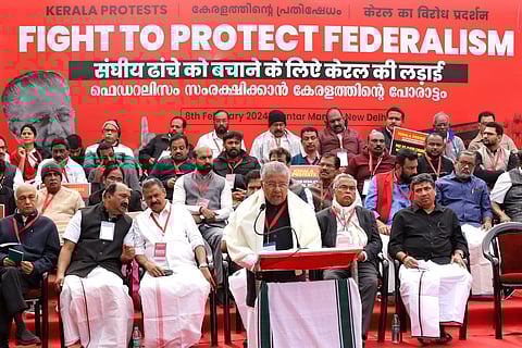 LDF protest at Jantar Mantar in Delhi