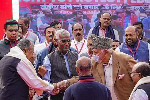 LDF protest at Jantar Mantar in Delhi