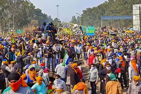 Farmers protest march