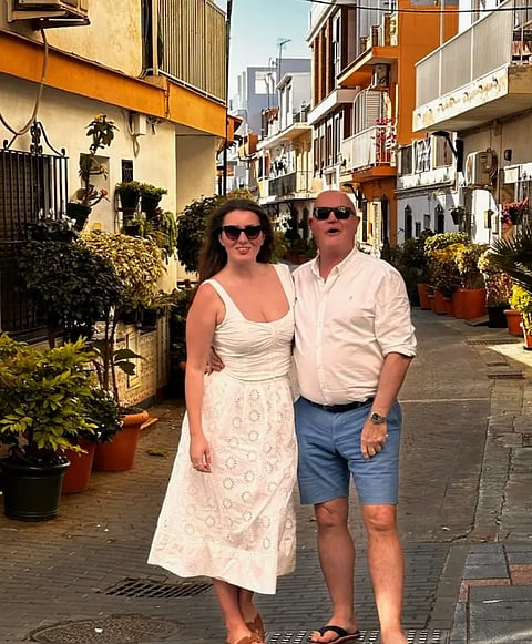 David Parker with his fiancé