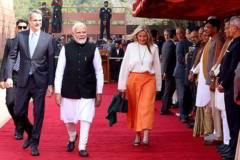PM Modi with Greek PM Kyriakos Mitsotakis