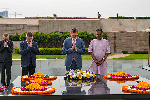 Ukraine Foreign Minister at Rajghat
