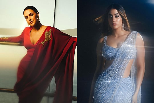Stars And Style: Janhvi Kapoor Shines Bright In Blue, Neha Dhupia Is Ready In Red For 'Shosha'