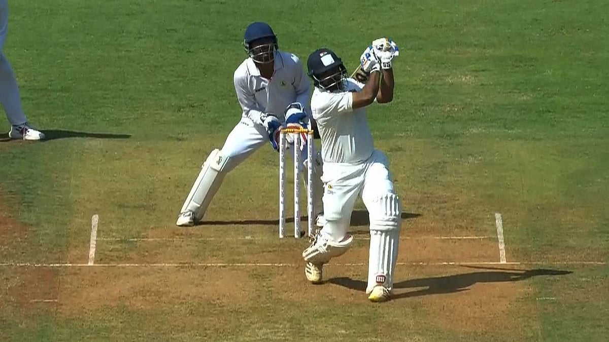 Photo: X/ @BCCIdomestic : Mumbai all-rounder Shardul Thakur made an unbeaten 75 runs while batting in the Ranji Trophy 2024 Final.