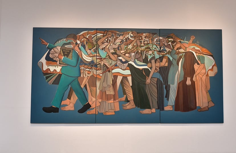 Photo: Tribhuvan Tiwari : Quest of Existence of Being/ Acrylic on canvas