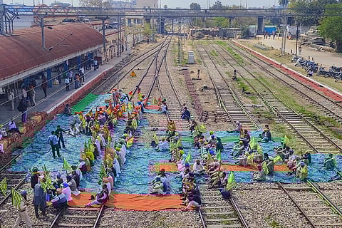 Rail roko protest of farmers