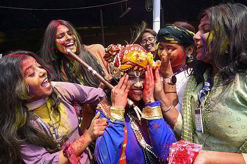 Holi celebrations at Patna college